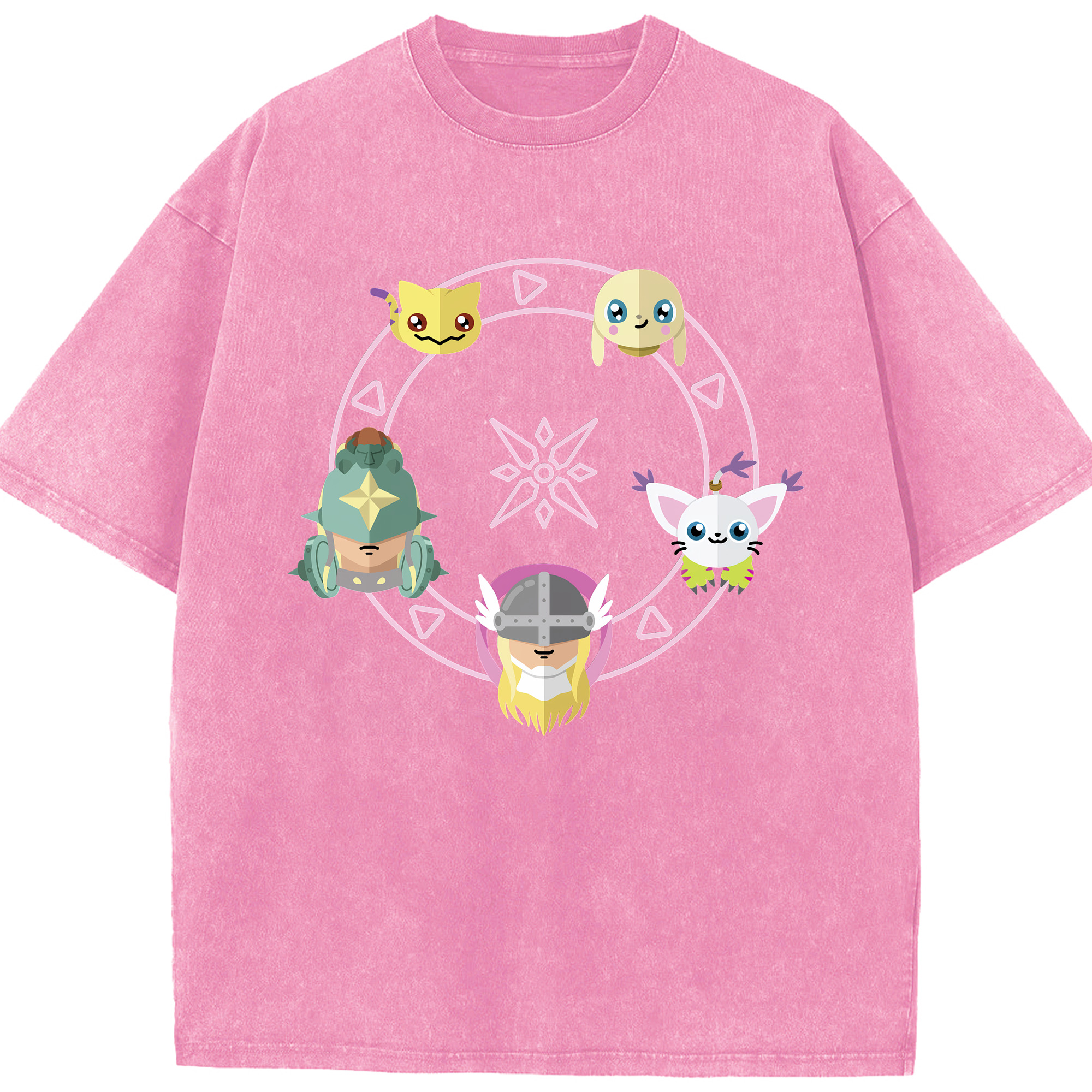 （画像用） Digimon デジタルモンスター/デジモン 綿100% ヴィンテージ風 半袖Tシャツ（フロントプリント）